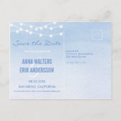 Waterverf String Lights Sla het Briefkaart Datum o (Achterkant)