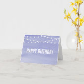 Waterverf String Lights Verjaardag Kaart (Gele Bloem)