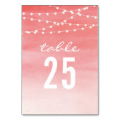 Waterverf String Lights Wedding Kaart (Achterkant)