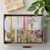 Waterverf Stripe Speelse Whimsical Roze Decoupage Tissuepapier (Geschenk)