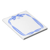 Waterverf Striped Bbon Bow Monogram Blocnote (Schuin)