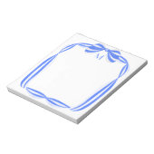 Waterverf Striped Bbon Bow Monogram Blocnote (Gedraaid)