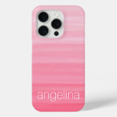 Waterverf Striped Patroon met eigen naam Case-Mate iPhone Case (Achterkant)