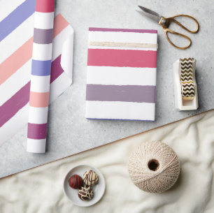 Waterverf Stripes Cadeaupapier