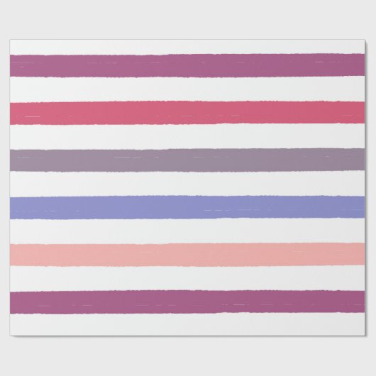 Waterverf Stripes Cadeaupapier (Vlak)