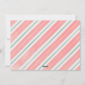 Waterverf Stripes kerstfoto Feestdagenkaart (Achterkant)