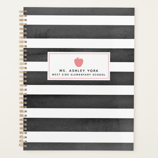 Waterverf Stripes lerarenplank Planner (Voorkant)