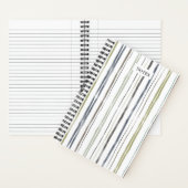 Waterverf Stripes Notitieboek - Blauw (Binnen)
