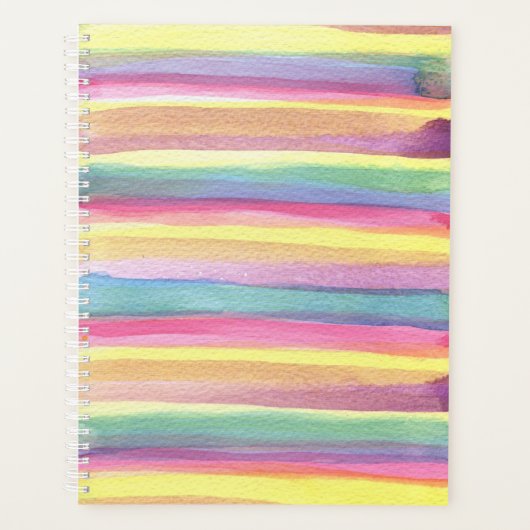 Waterverf Stripes Planner (Voorkant)
