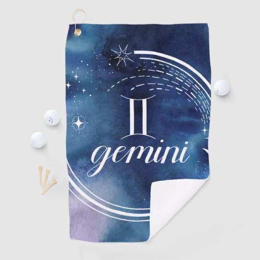 Waterverf strologie - Gemini Golfhanddoek (Insitu)