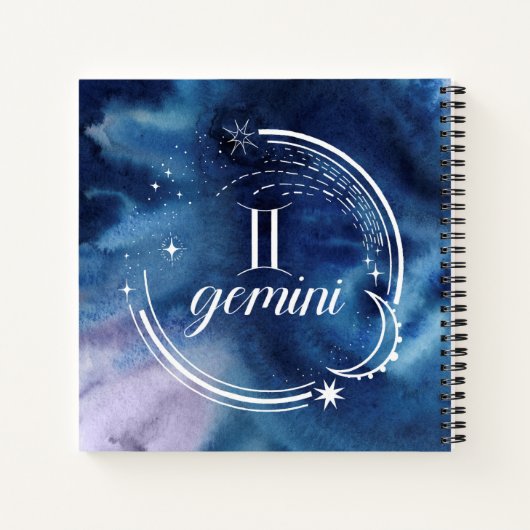 Waterverf strologie - Gemini Notitieboek (Achterkant)