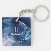 Waterverf strologie - Gemini Sleutelhanger (Achterkant)