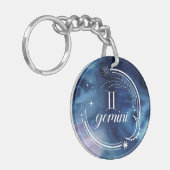 Waterverf strologie - Gemini Sleutelhanger (Voorkant Links)