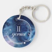 Waterverf strologie - Gemini Sleutelhanger (Achterkant)