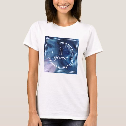 Waterverf strologie - Gemini T-shirt (Voorkant)