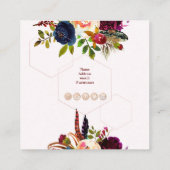 WATERVERF STROMEN, BOHO SKULL+ARROW VIERKANTE VISITEKAARTJE (Achterkant)