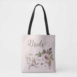  Waterverf Stusty Roos Floral Bride Draagtas