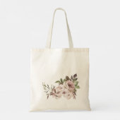 Waterverf Stusty Roos Floral Bride Tote Bag (Achterkant)