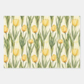Waterverf Style Yellow Tulips All-over Print Inpakpapier Vel (Voorkant 2)