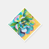 Waterverf succulent botanisch servet (Hoek)