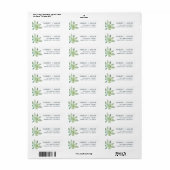 Waterverf Succulent Bruiloft Retouradres Labels (Full Sheet)