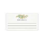 Waterverf Succulent Cactus groot schrijfadres Etiket (Voorkant)