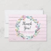 Waterverf Succulent Cactus Rustic - Hartelijk dank Kaart (Voorkant)