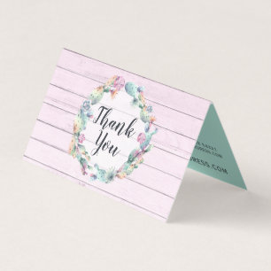 Waterverf Succulent Cactus Rustic Wood Hartelijk d Kaart