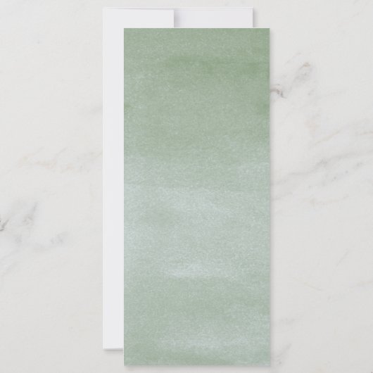 Waterverf Succulent Flower Garden Wedding Programm Kaart (Achterkant)