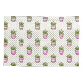 Waterverf Succulent Polka Dot Patroon Kussensloop (Achterkant-Links)