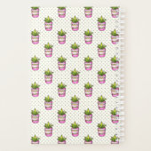 Waterverf Succulent Polka Dot Patroon Planner (Achterkant)