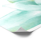 Waterverf Succulent Poster - minimalistisch (Hoek)