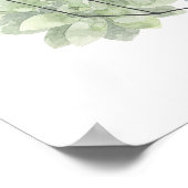 Waterverf Succulent Terrarium Hand getekend Poster (Hoek)