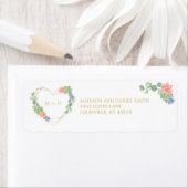 Waterverf Succulent Terrarium Wedding Address Etiket (Insitu)