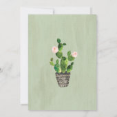 Waterverf Succulente Baby sprintopening Kaart (Achterkant)