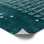 Waterverf Succulente blauwgroen bruiloft Poster (Hoek)