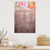 Waterverf Succulente perbruine bruiloft Poster (Keuken)