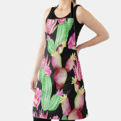 Waterverf succulenten: cactus bloemmotief. schort (Insitu)