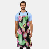 Waterverf succulenten: cactus bloemmotief. schort (Gedragen)