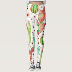 Waterverf succulenten, cactussen naadloos patroon. leggings