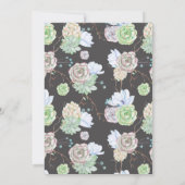 Waterverf | Succulenten en bijkantoren | Dank u we Bedankkaart (Achterkant)