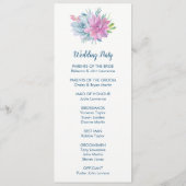 Waterverf Succulenten Trouwprogramma's Programma (Achterkant)