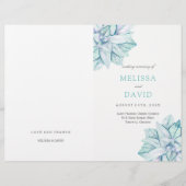 Waterverf Succulents Wedding Programs (Voorkant)
