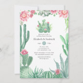 Waterverf Succulents Wedding Shower Kaart (Voorkant)