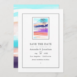 Waterverf Summer Beach Weddenfoto Save The Date