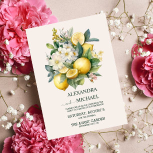 Waterverf Summer Citrus Wedding Kaart