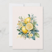 Waterverf Summer Citrus Wedding Save The Date (Achterkant)