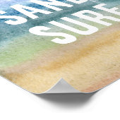 Waterverf Sun Sand Surf Nursery Art Print (Hoek)