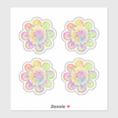 Waterverf Sunflower Boho Style Sticker (Vel)