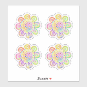 Waterverf Sunflower Boho Style Sticker